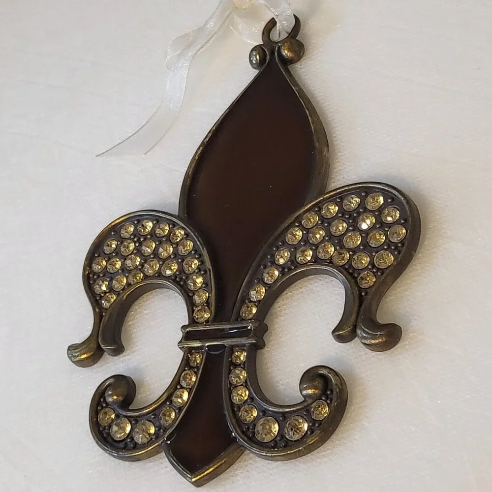 Fleur de Lis Ornament Christmas Tree Hanging Decoration NOLA Saints